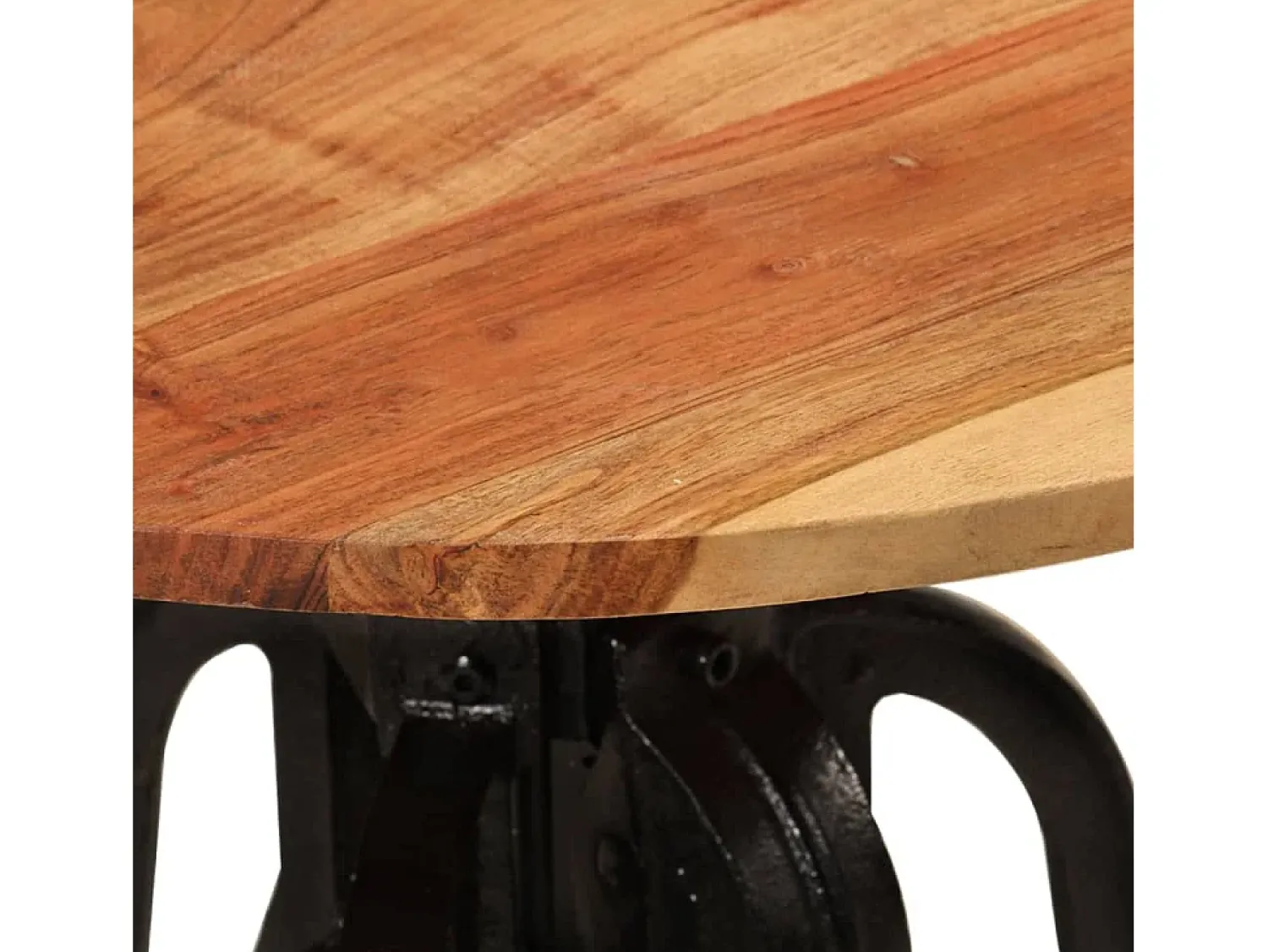 Mesa De Apoio* Mesa de apoio 60x(42-62) cm acácia maciça e ferro fundido PT277128 Castanho