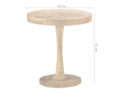 Discount Mesa de apoio Ø50x55 cm madeira de mangueira maciça PT971026 Castanho