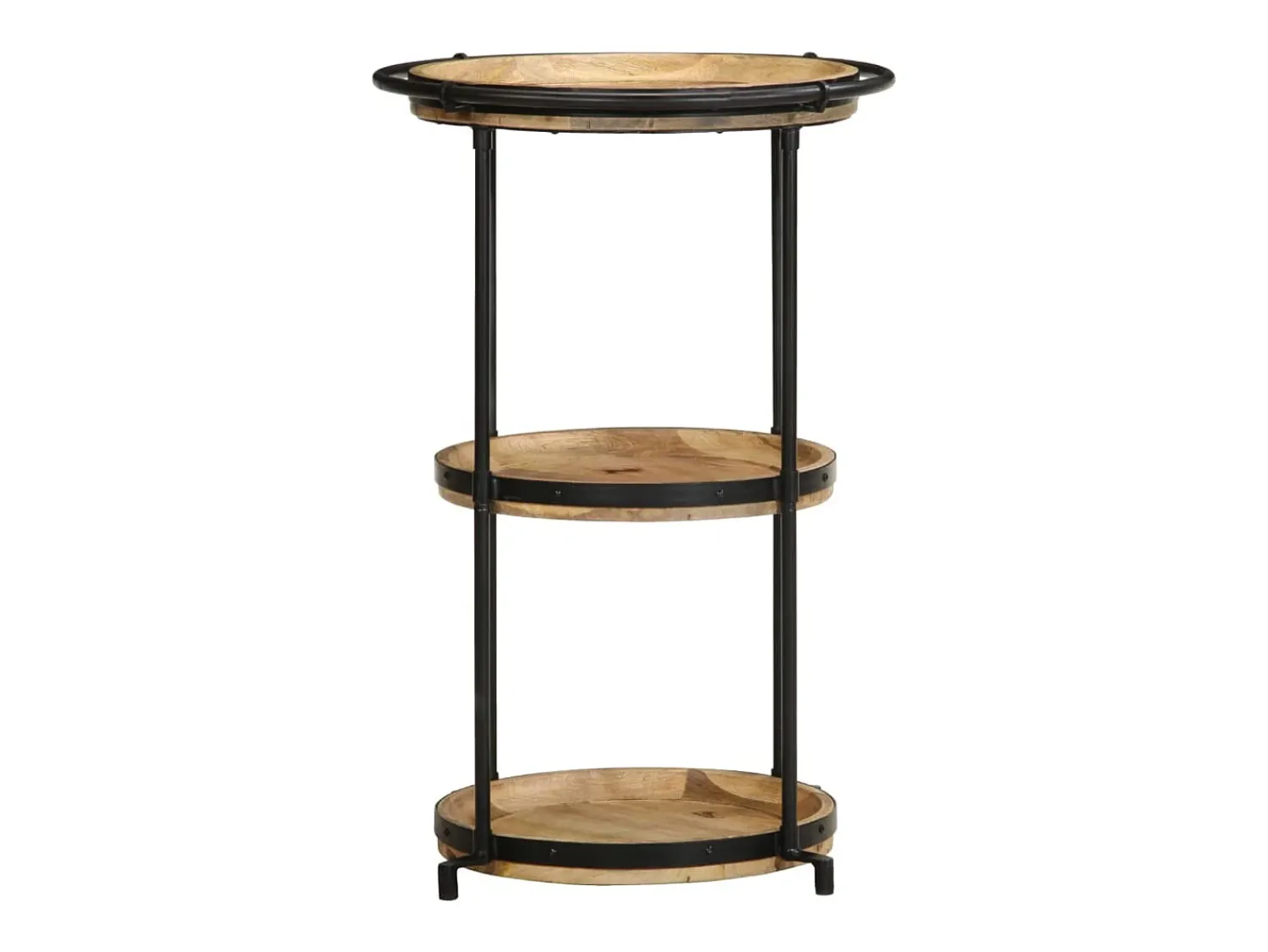 Mesa De Apoio*vidaxl Mesa de apoio Ø55x83 cm madeira de mangueira maciça Natural claro