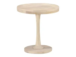 Mesa De Apoio|vidaxl Mesa de apoio Ø50x55 cm madeira de mangueira maciça Natural claro