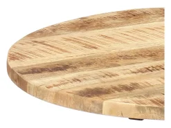 Mesa De Apoio*vidaxl Mesa de apoio 60x(46-63) cm mangueira maciça e ferro fundido Castanho