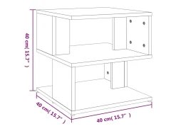 Mesa De Apoio|vidaxl Mesa de apoio 40x40x40 cm contraplacado cor carvalho sonoma Natural claro