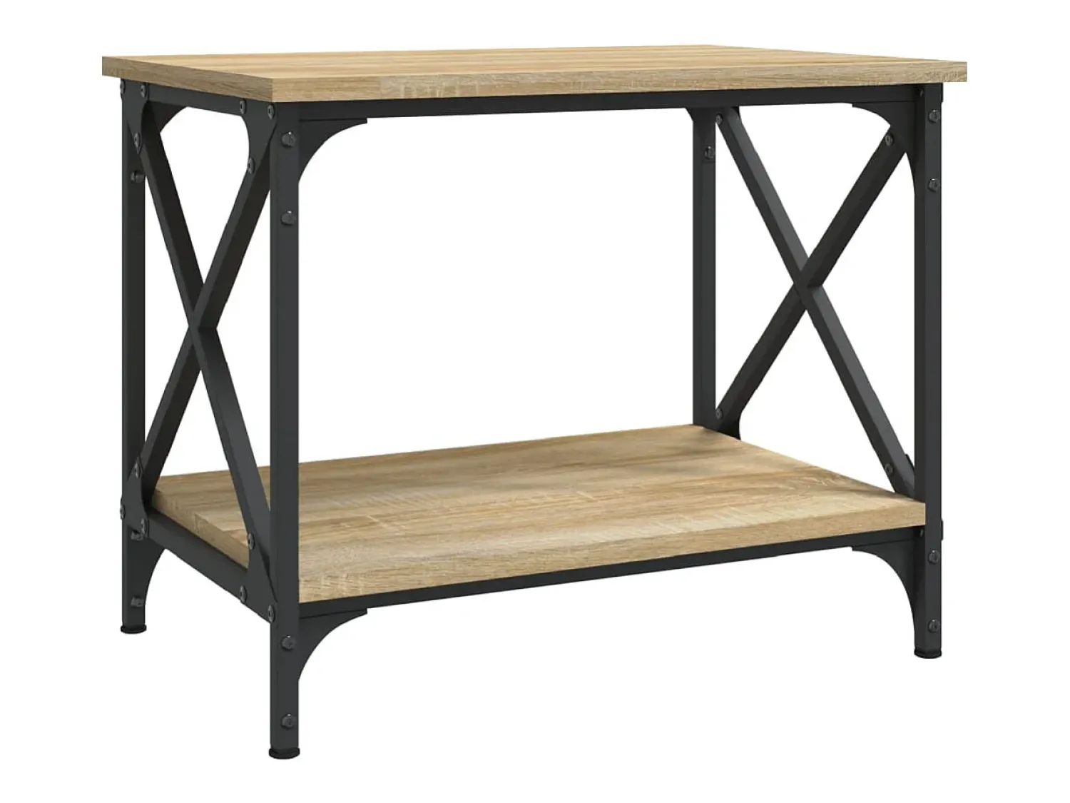 Mesa De Apoio* Mesa de apoio 55x38x45 cm derivados de madeira carvalho sonoma PT130889 Castanho