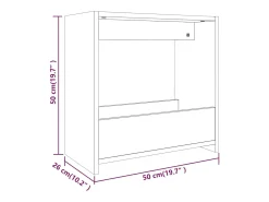 Mesa De Apoio|vidaxl Mesa de apoio 50x26x50 cm derivados de madeira sonoma Cinzento