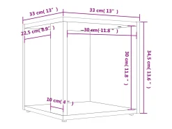 Mesa De Apoio|vidaxl Mesa de apoio 33x33x34,5 cm derivados madeira carvalho sonoma Natural claro