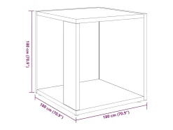 Mesa De Apoio|vidaxl Mesa de apoio 33x33x34,5 cm derivados madeira carvalho sonoma Natural claro