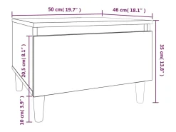 vidaxl Mesa de apoio 50x46x35 cm derivados de madeira^ Mesa De Apoio