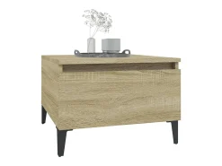 Mesa De Apoio|vidaxl Mesa de apoio 50x46x35 cm derivados de madeira carvalho sonoma Natural claro