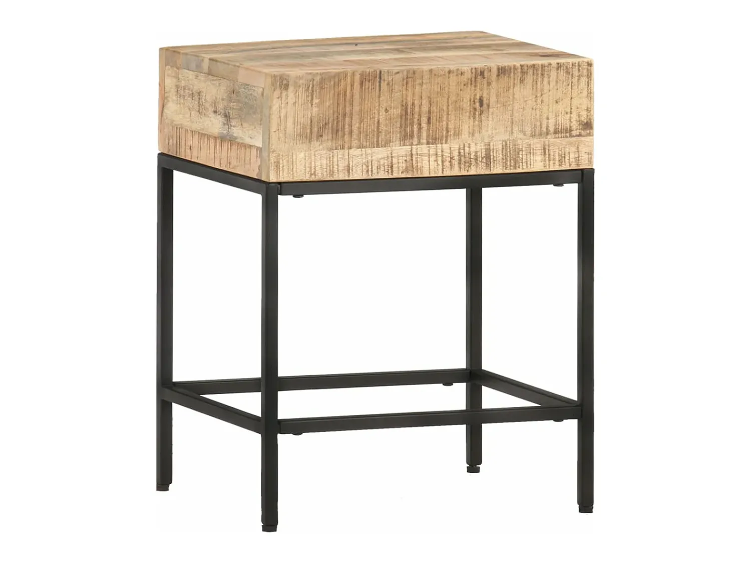 Mesa De Apoio|vidaxl Mesa de apoio 40x30x50 cm madeira de mangueira áspera maciça Natural claro