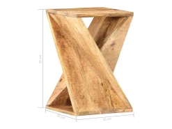 Mesa De Apoio*vidaxl Mesa de apoio 35x35x55 cm madeira de mangueira maciça Castanho