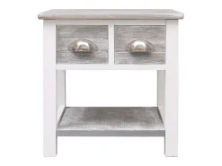 vidaxl Mesa de apoio 40x40x40 cm madeira de paulownia^ Mesa De Apoio