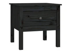 Discount vidaxl Mesa de apoio 50x50x49 cm pinho maciço Preto