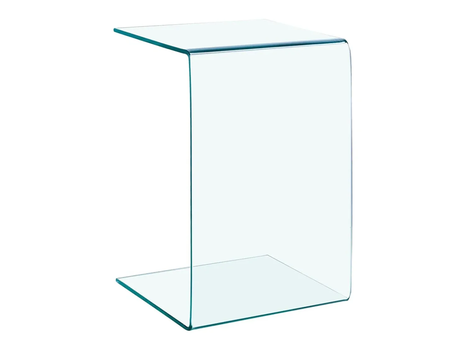 Clearance Mesa de apoio 40x40x60 cm vidro temperado PT199526 Transparente