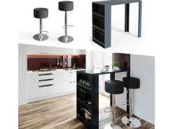Móvel De Bar|Vicco Mesa de bar antracite 57x117x106 Cinza antracite
