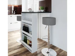 New Vicco Mesa de bar antracite/branco 57x80x106 Cinza antracite