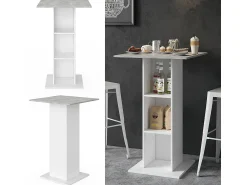 Móvel De Bar*Vicco Mesa de bar betão 70x70x109 rodeo Cinzento claro