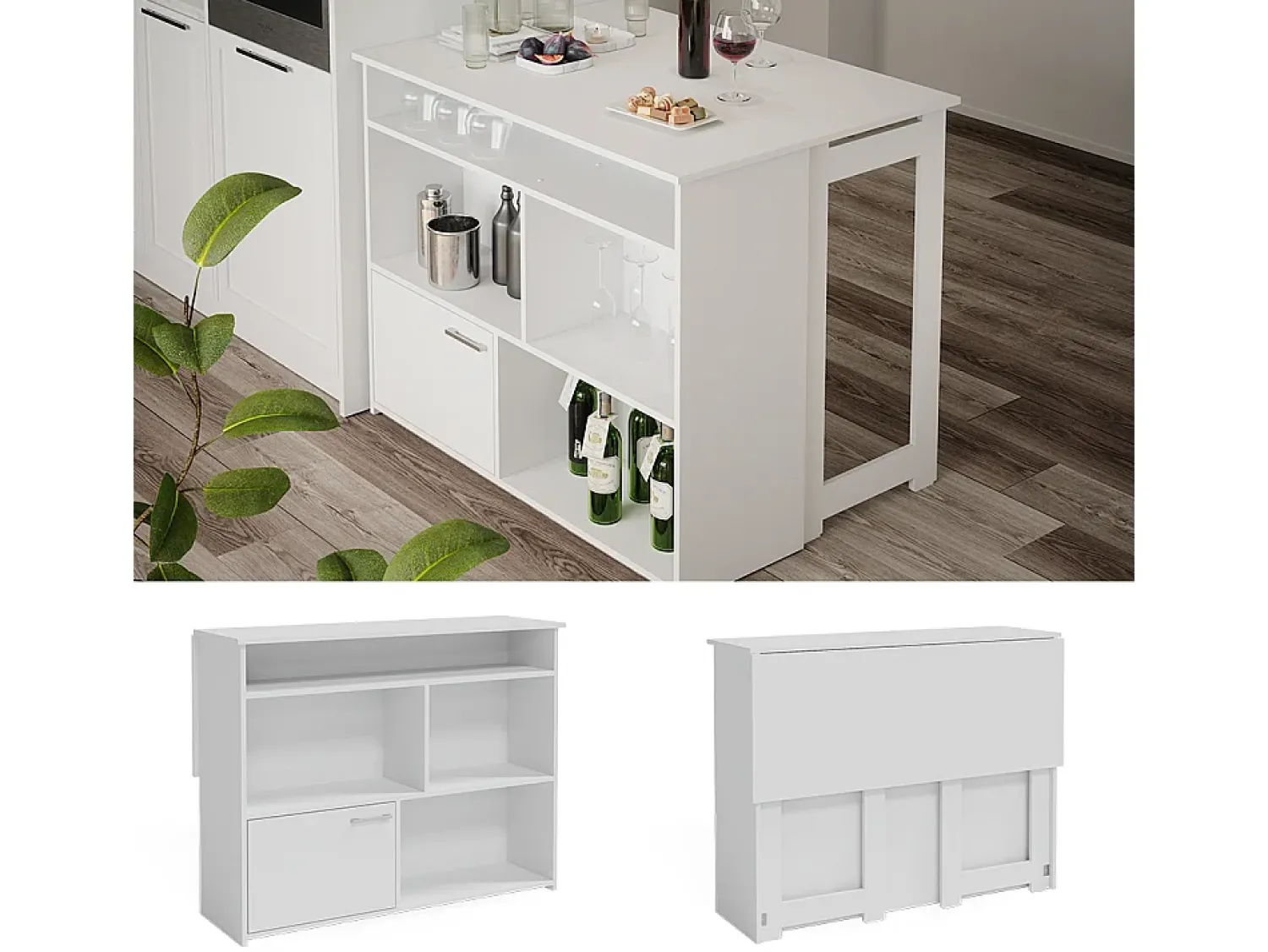 Vicco Mesa de bar 116x37x90.5 dominic^ Móvel De Bar