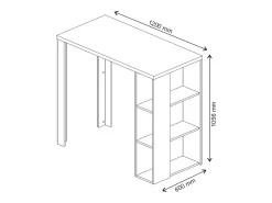 Vicco Mesa de bar 120x60x105.6 noel^ Móvel De Bar