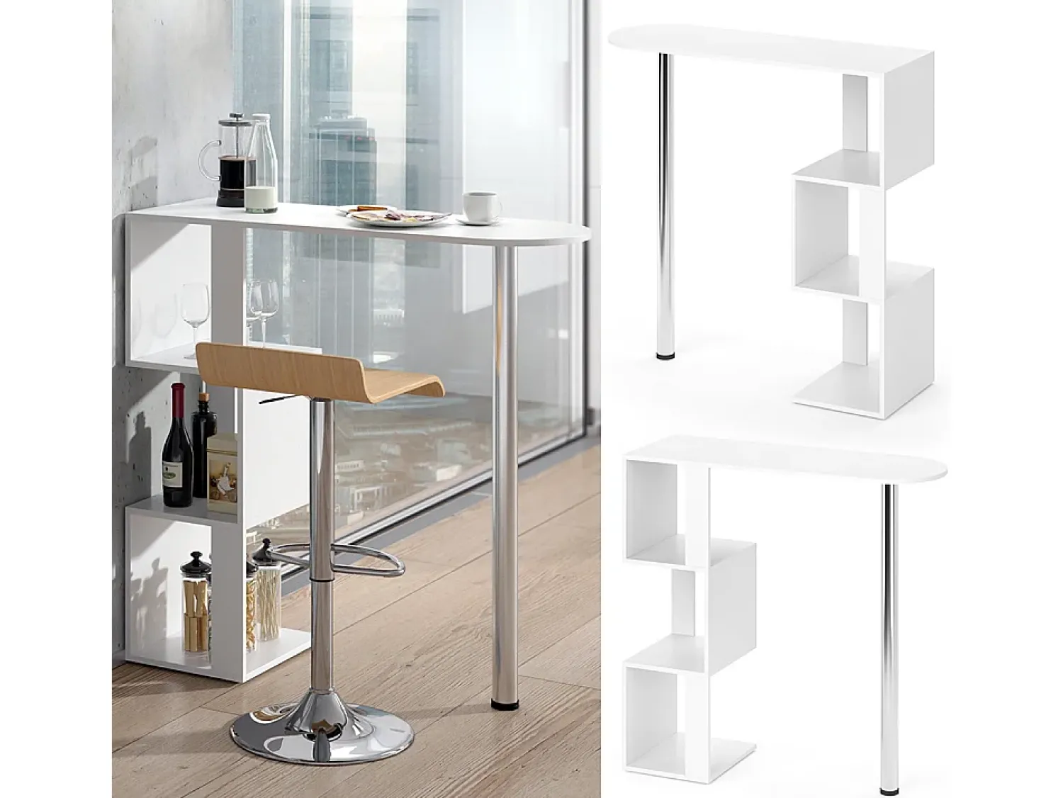 Sale Vicco Mesa de bar 113x39.8x111.8 vincent Branco