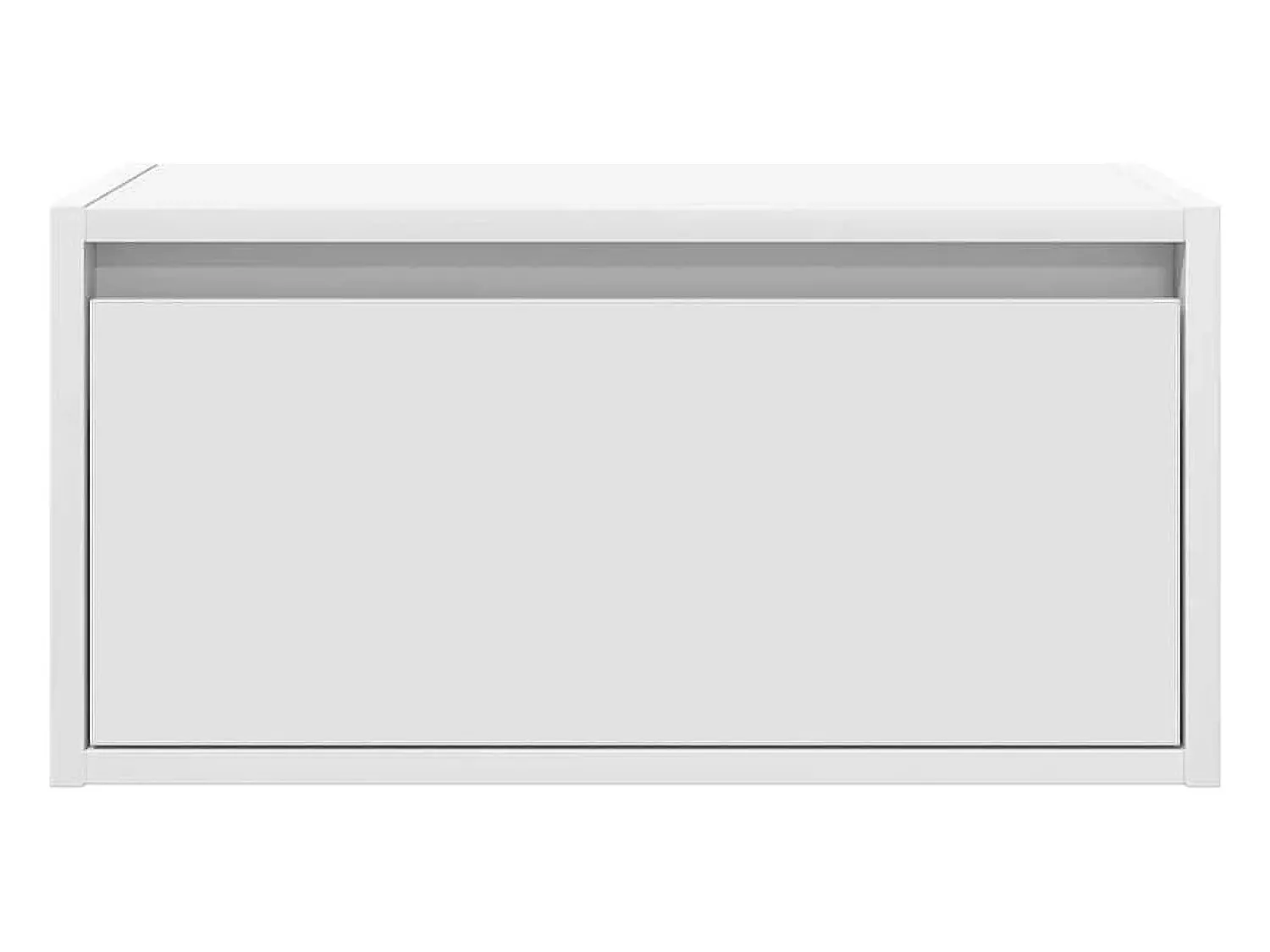 Móvel De Tv|vidaxl Mesa de cabeceira de parede com luzes LED Branco