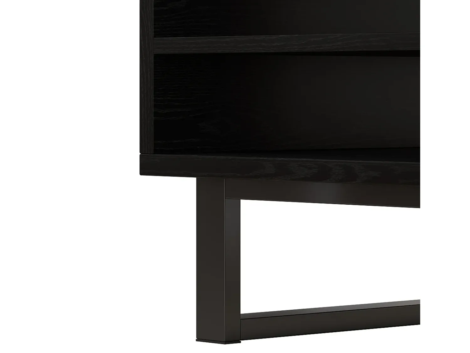 Mesa De Centro*ModernLuxe Mesa de centro - 1 gaveta e 2 compartimentos - Natural & Preto Preto / Natural claro