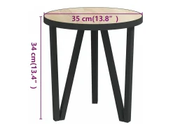 Mesa de centro Ø35 cm MDF carvalho sonoma PT402282 Castanho