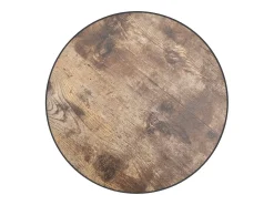 Mesa de centro Ø35 cm MDF preto e amarelo PT844935^ Mesa De Centro