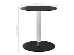 Mesa De Centro| Mesa de centro 40 cm vidro temperado PT130734 Preto