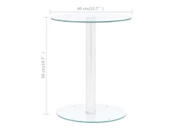 vidaxl Mesa de centro 40 cm vidro temperado^ Mesa De Centro