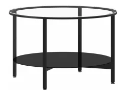 vidaxl Mesa de centro 70 cm vidro temperado e transparente^ Mesa De Apoio