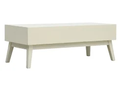 Mesa De Centro*vidaxl Mesa de centro 2 gavetas esculpidas 110x50x40 madeira Cinzento
