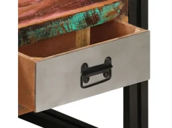 Mesa De Centro|vidaxl Mesa de centro 3 gavetas madeira recuperada maciça 100x50x35 cm Natural claro