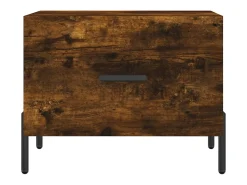 Mesa de centro | Mesa de apoio 50x50x40 cm derivados de madeira carvalho fumado^ Mesa De Centro