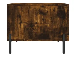 Mesa de centro | Mesa de apoio 50x50x40 cm derivados de madeira carvalho fumado^ Mesa De Centro