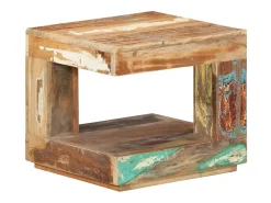 Mesa De Centro| Mesa de centro | Mesa de apoio | Mesa de café 45x45x40 cm madeira recuperada maciça Castanho