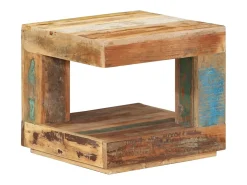 Mesa De Centro| Mesa de centro | Mesa de apoio | Mesa de café 45x45x40 cm madeira recuperada maciça Castanho
