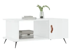 Mesa de centro | Mesa de apoio 90x50x40 cm madeira processada brilhante^ Mesa De Centro
