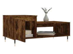 Mesa De Centro| Mesa de centro | Mesa de apoio 100x50x45 cm derivados madeira carvalho fumado Castanho