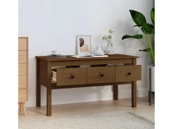 Mesa De Centro* Mesa de centro | Mesa de apoio 102x49x55 cm pinho maciço mel Castanho