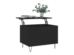 Outlet Mesa de centro | Mesa de apoio | Mesa de café 60x44.5x45 cm derivados de madeira Preto