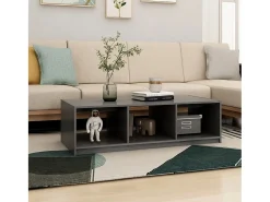 Mesa De Centro| Mesa de centro | Mesa de apoio 110x50x34 cm madeira de pinho maciça Cinzento