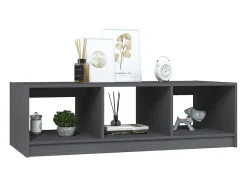 Mesa De Centro| Mesa de centro | Mesa de apoio 110x50x34 cm madeira de pinho maciça Cinzento