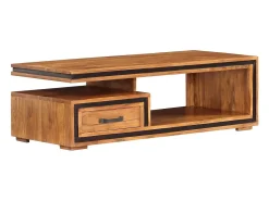 Mesa de centro | Mesa de apoio | Mesa de café 100x45x33 cm madeira de acácia maciça^ Mesa De Centro