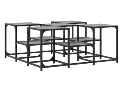 Mesa De Centro* Mesa de centro | Mesa de apoio 91x91x40 cm derivados de madeira sonoma Cinzento