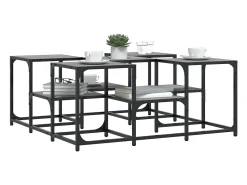Mesa De Centro* Mesa de centro | Mesa de apoio 91x91x40 cm derivados de madeira sonoma Cinzento