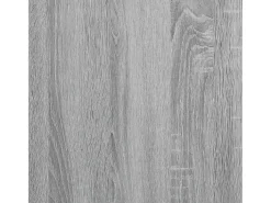 Best Mesa de centro | Mesa de apoio c/ topo de vidro 50x50x45 cm cinza sonoma aço Cinzento
