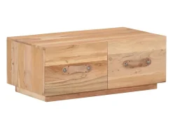 Mesa De Centro| Mesa de centro | Mesa de apoio | Mesa de café 90x50x35 cm madeira recuperada maciça Castanho