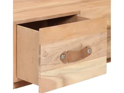 Mesa De Centro| Mesa de centro | Mesa de apoio | Mesa de café 90x50x35 cm madeira recuperada maciça Castanho
