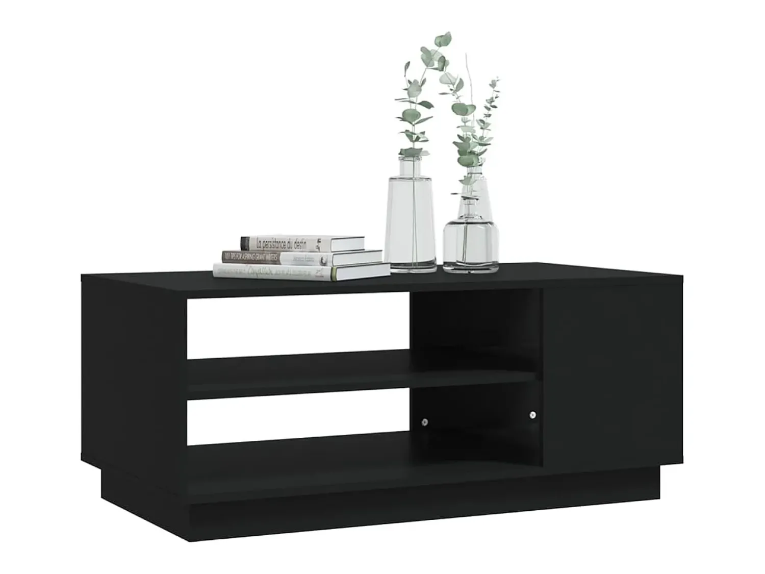 Mesa De Centro* Mesa de centro | Mesa de apoio 102x55x43 cm aglomerado Preto