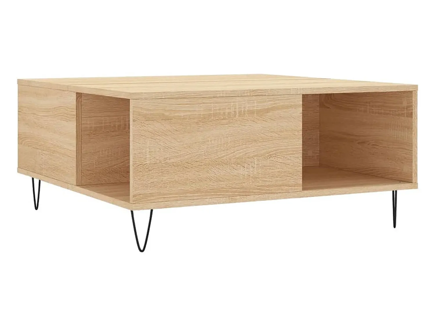 Mesa de centro | Mesa de apoio 80x80x36.5 cm derivados madeira carvalho sonoma^ Mesa De Centro